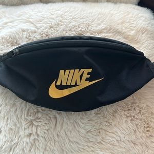 Nike black and gold waist pack